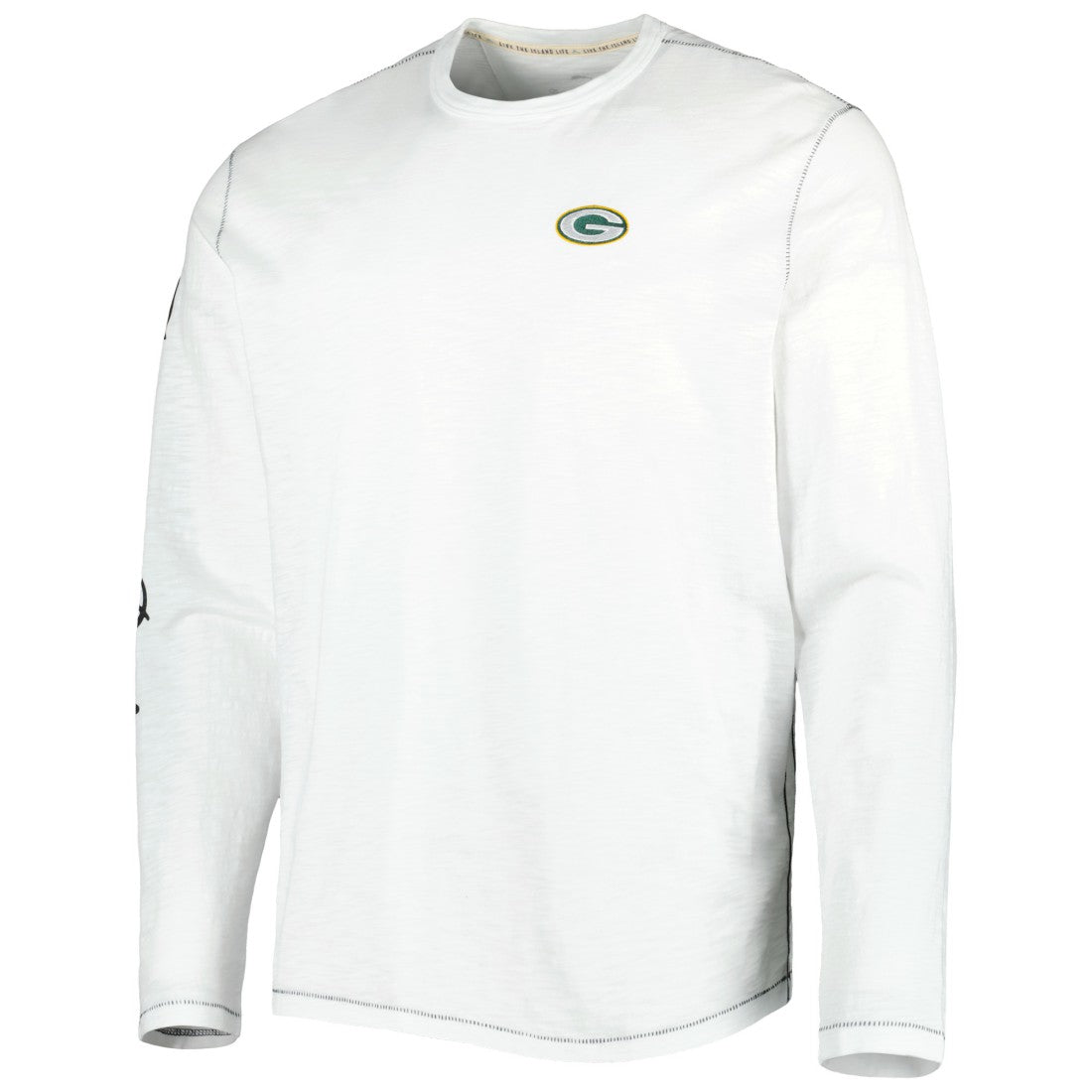 Green Bay Packers Laces Out Billboard Long Sleeve T-Shirt White | Tommy Bahama