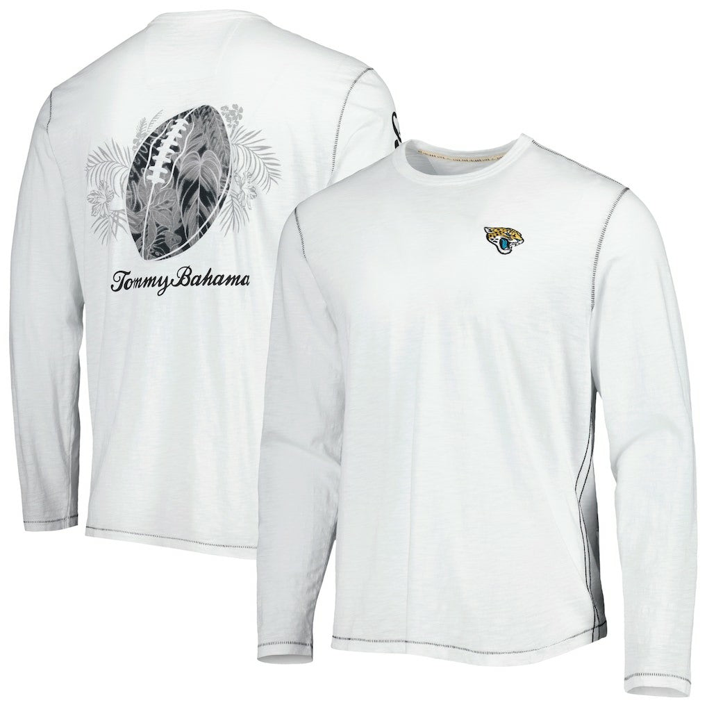 Jacksonville Jaguars Laces Out Billboard Long Sleeve T-Shirt White | Tommy Bahama