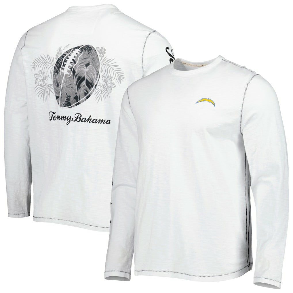 Los Angeles Chargers Laces Out Billboard Long Sleeve T-Shirt White | Tommy Bahama