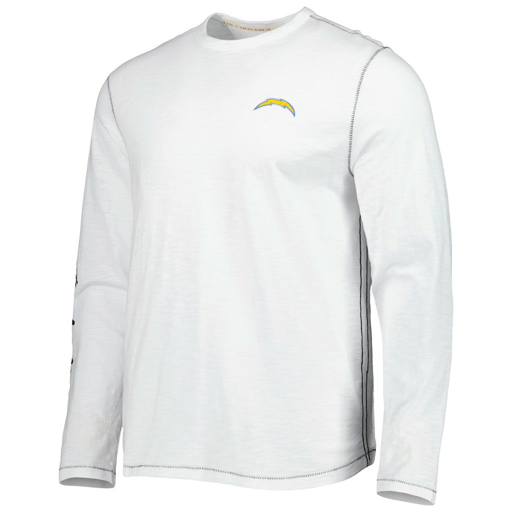 Los Angeles Chargers Laces Out Billboard Long Sleeve T-Shirt White | Tommy Bahama