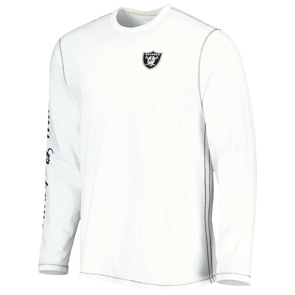 Las Vegas Raiders Laces Out Billboard Long Sleeve T-Shirt White | Tommy Bahama