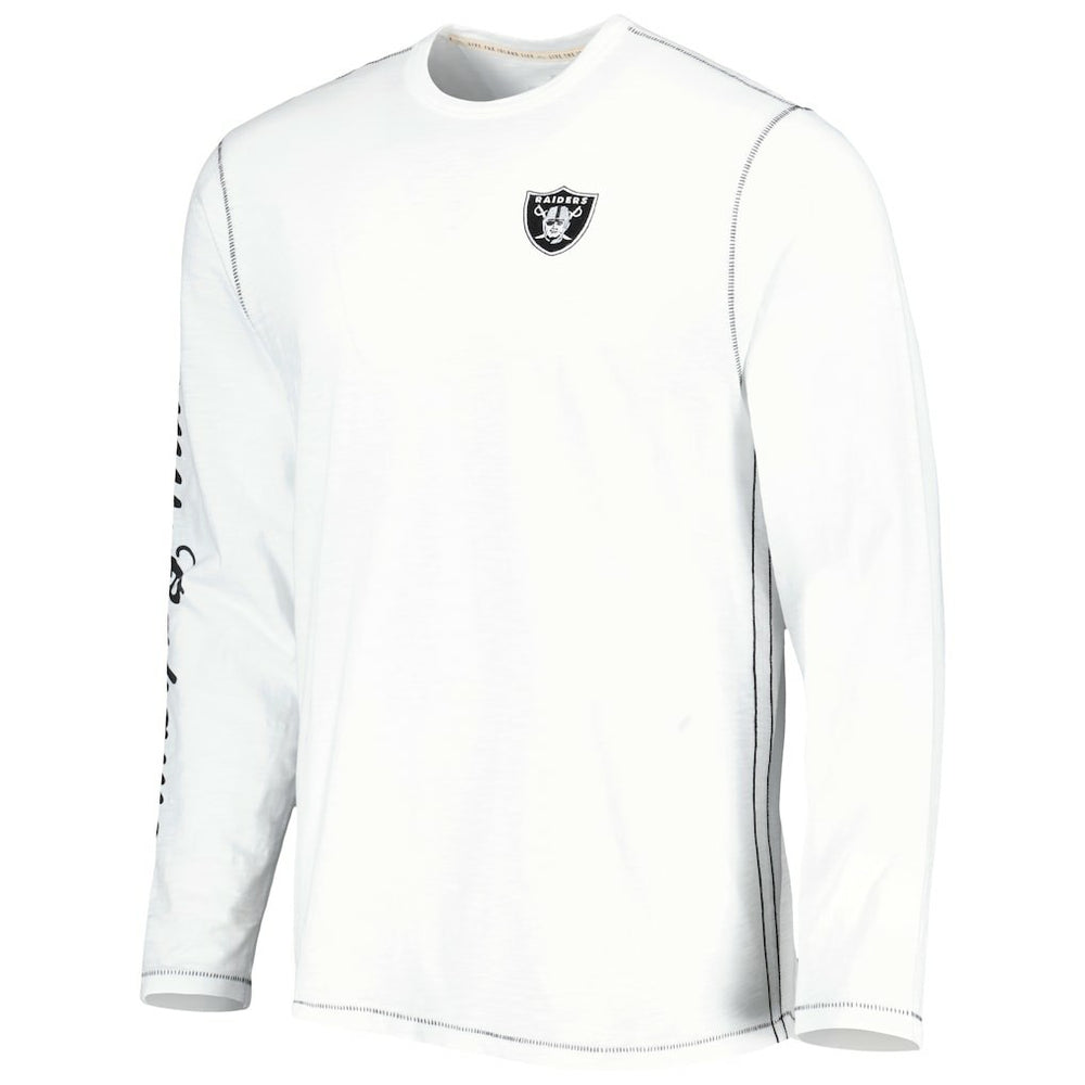 Las Vegas Raiders Laces Out Billboard Long Sleeve T-Shirt White | Tommy Bahama