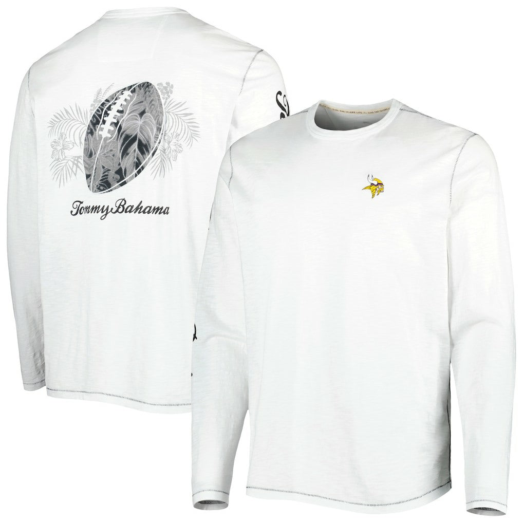 Minnesota Vikings Laces Out Billboard Long Sleeve T-Shirt White | Tommy Bahama