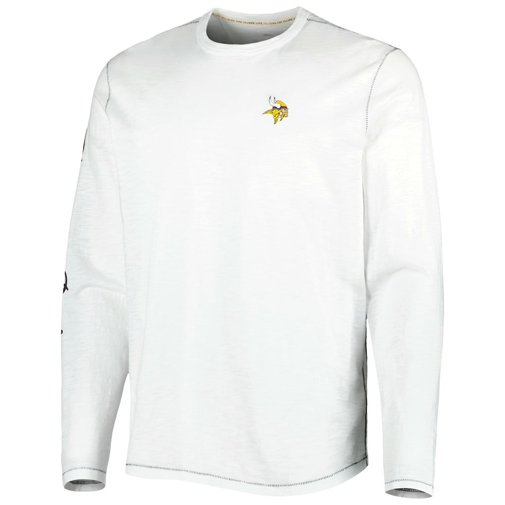 Minnesota Vikings Laces Out Billboard Long Sleeve T-Shirt White | Tommy Bahama