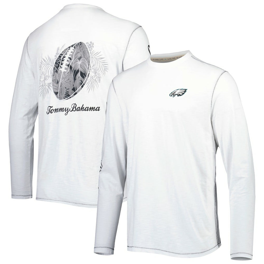 Philadelphia Eagles Laces Out Billboard Long Sleeve T-Shirt White | Tommy Bahama