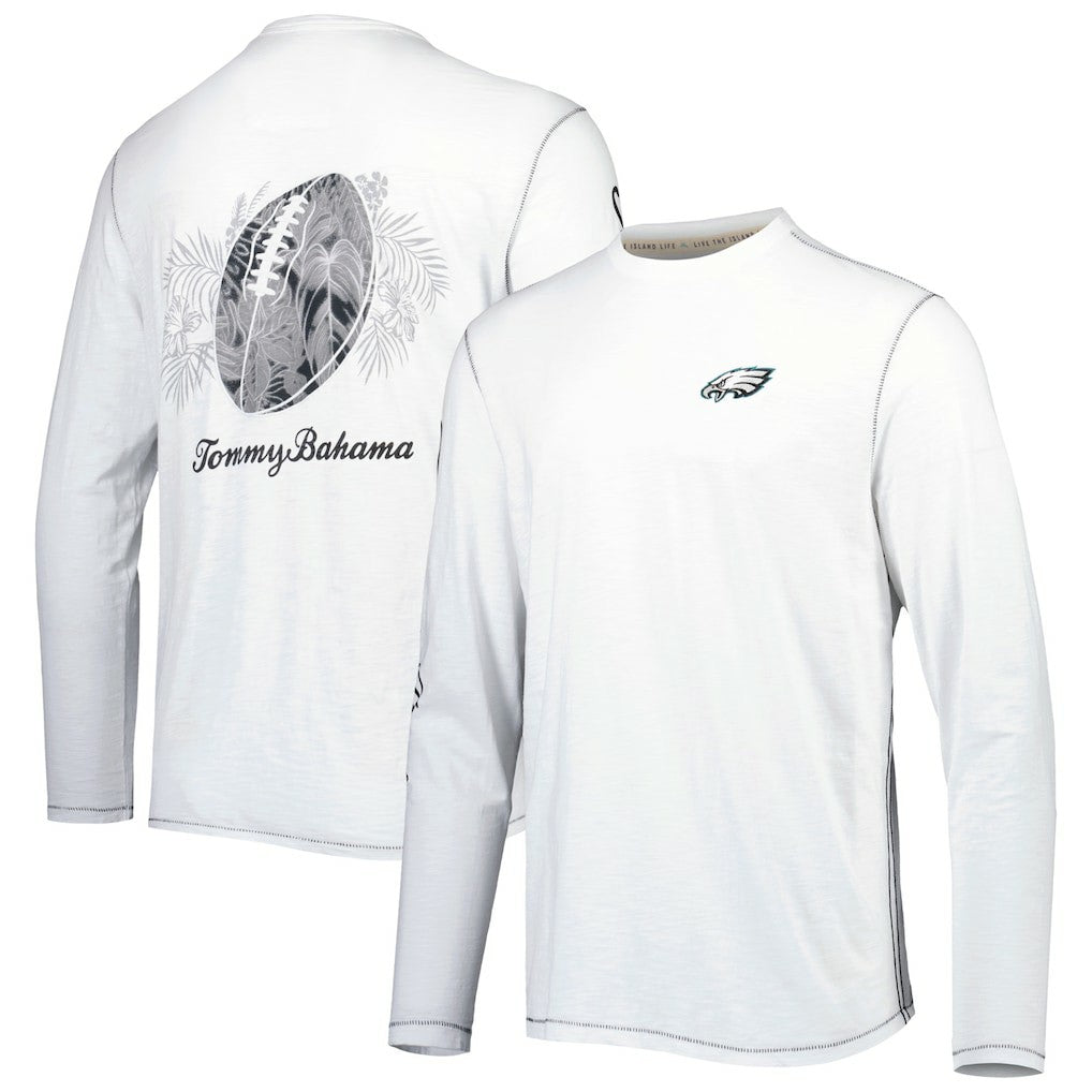Philadelphia Eagles Laces Out Billboard Long Sleeve T-Shirt White | Tommy Bahama