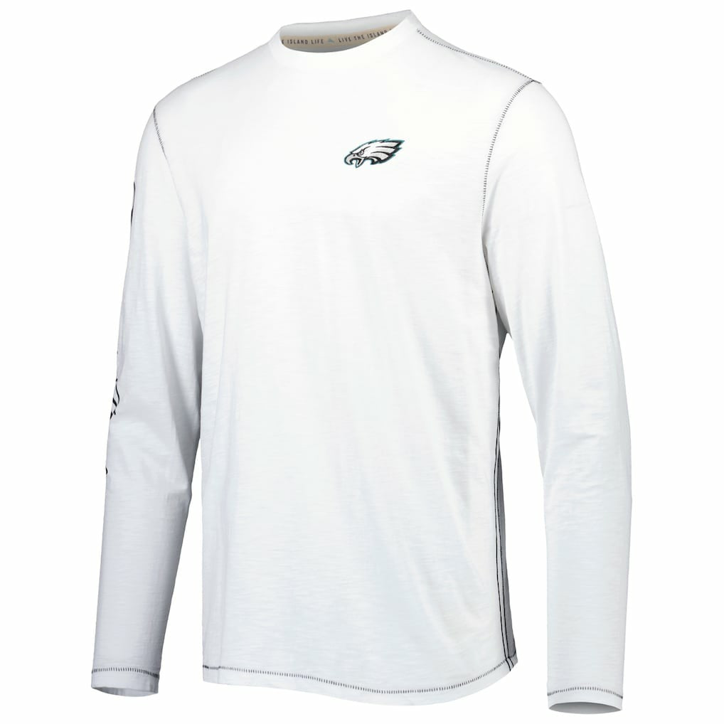 Philadelphia Eagles Laces Out Billboard Long Sleeve T-Shirt White | Tommy Bahama