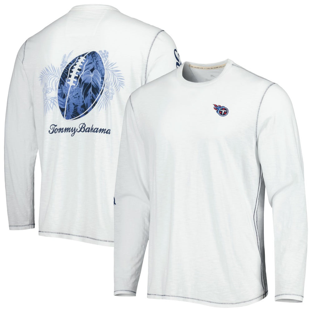 Tennessee Titans Laces Out Billboard Long Sleeve T-Shirt White | Tommy Bahama