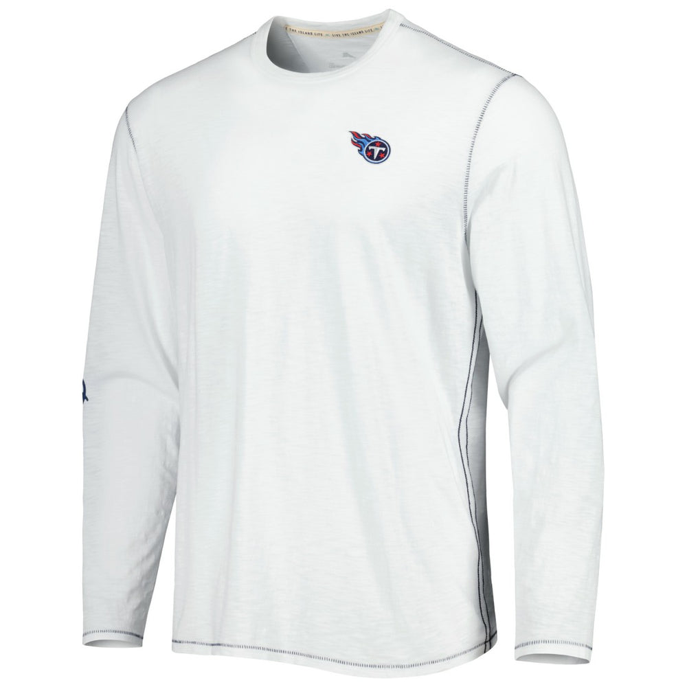Tennessee Titans Laces Out Billboard Long Sleeve T-Shirt White | Tommy Bahama