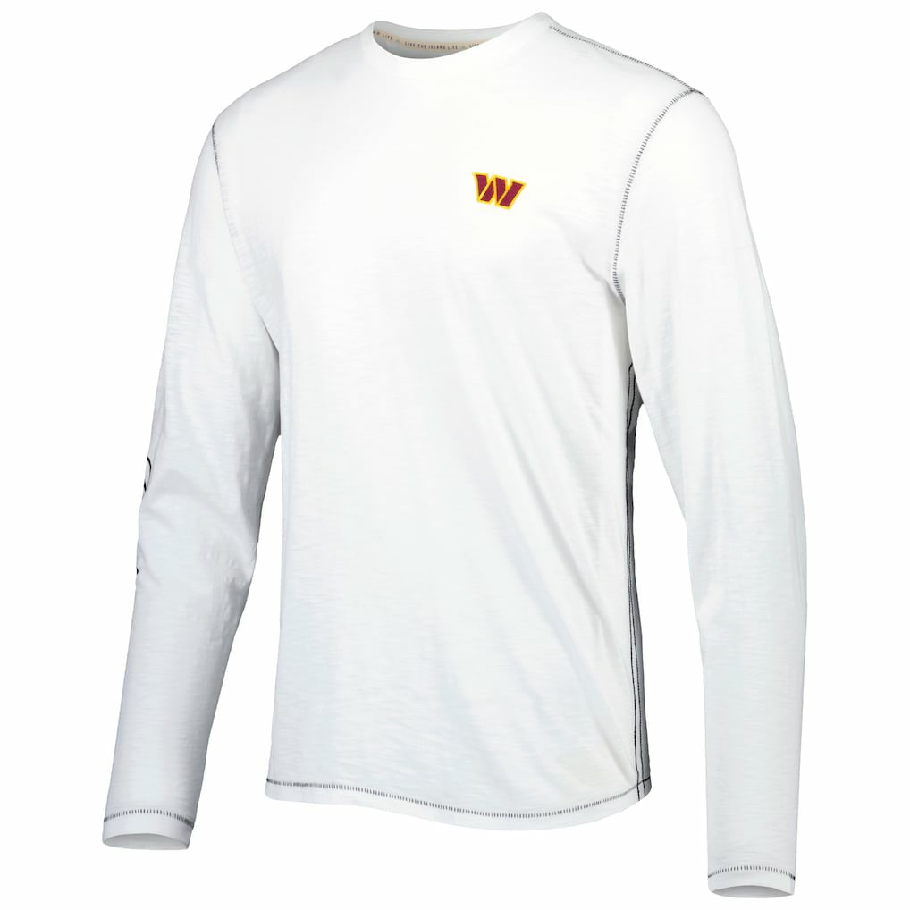 Washington Commanders Laces Out Billboard Long Sleeve T-Shirt White | Tommy Bahama