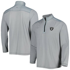 Las Vegas Raiders On Deck IslandZone Half-Zip Jacket Gray | Tommy Bahama
