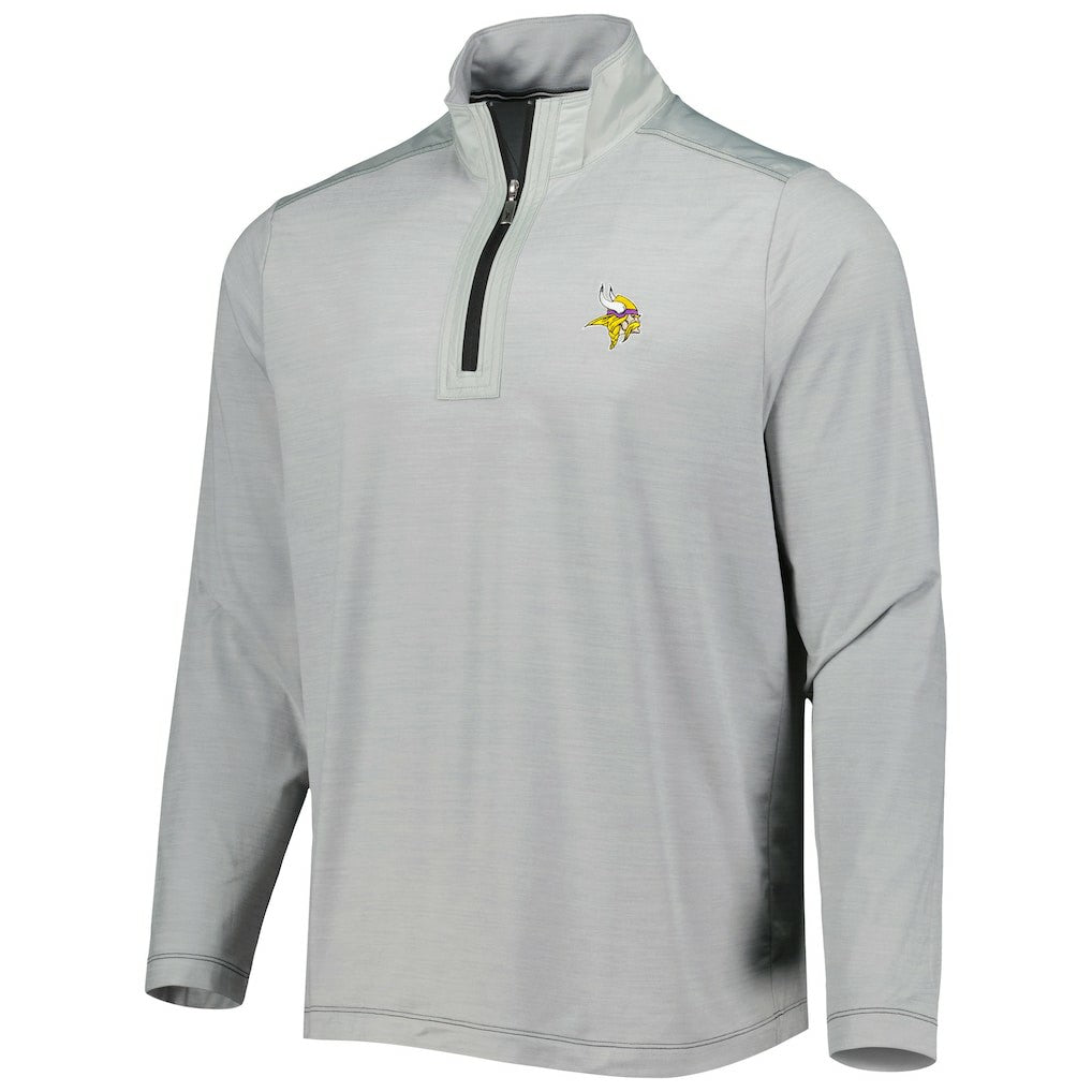 Minnesota Vikings On Deck IslandZone Half-Zip Jacket Gray | Tommy Bahama