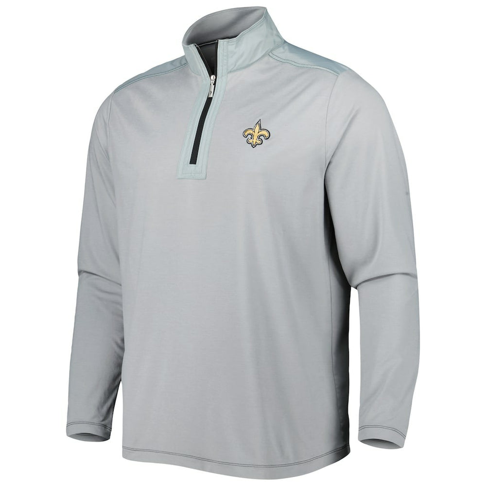 New Orleans Saints On Deck IslandZone Half-Zip Jacket Gray | Tommy Bahama
