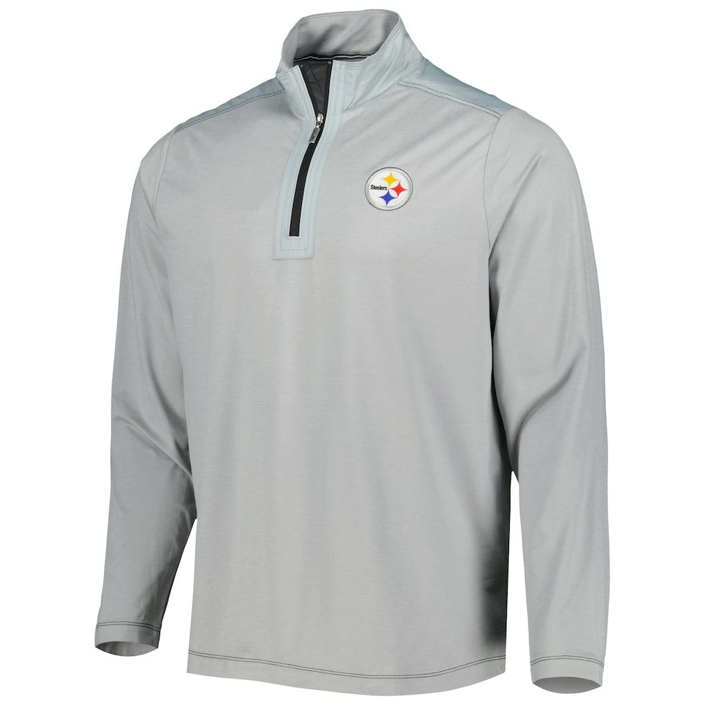 Pittsburgh Steelers On Deck IslandZone Half-Zip Jacket Gray | Tommy Bahama