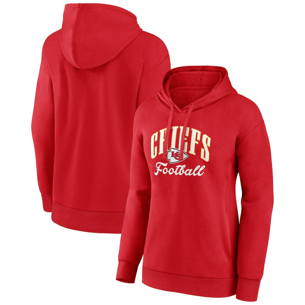 Kansas City Chiefs Women's Team Logo Victory Script Pullover Hoodie Red | Fanatics