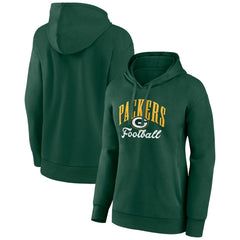 Green Bay Packers Women's Team Logo Victory Script Pullover Hoodie Green | Fanatics