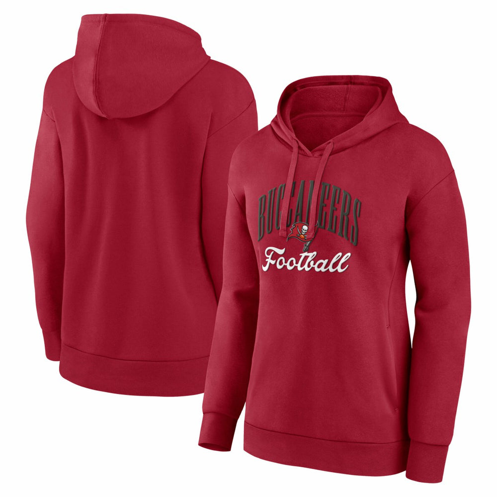 Tampa Bay Buccaneers Women's Team Logo Victory Script Pullover Hoodie Red | Fanatics