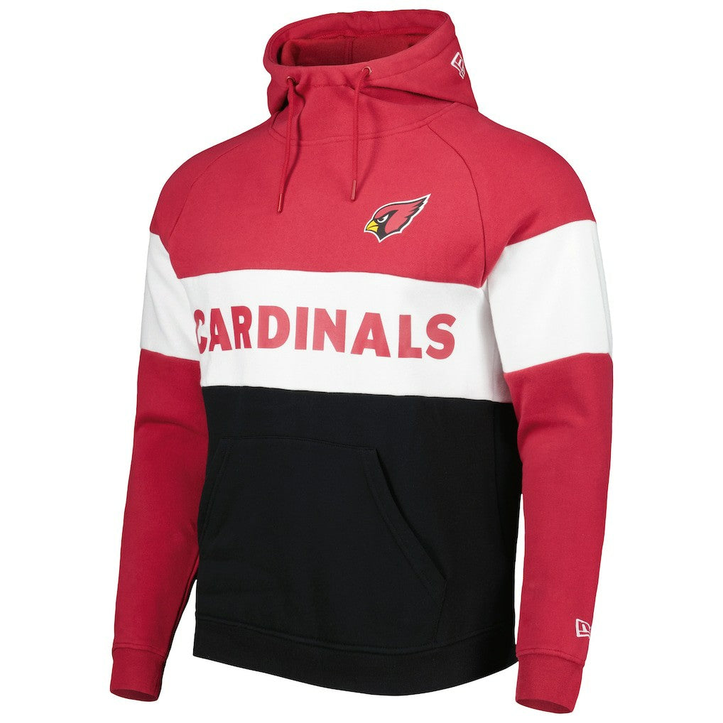 Arizona Cardinals New Era Colorblock Current Pullover Hoodie Black/Cardinal | NFL