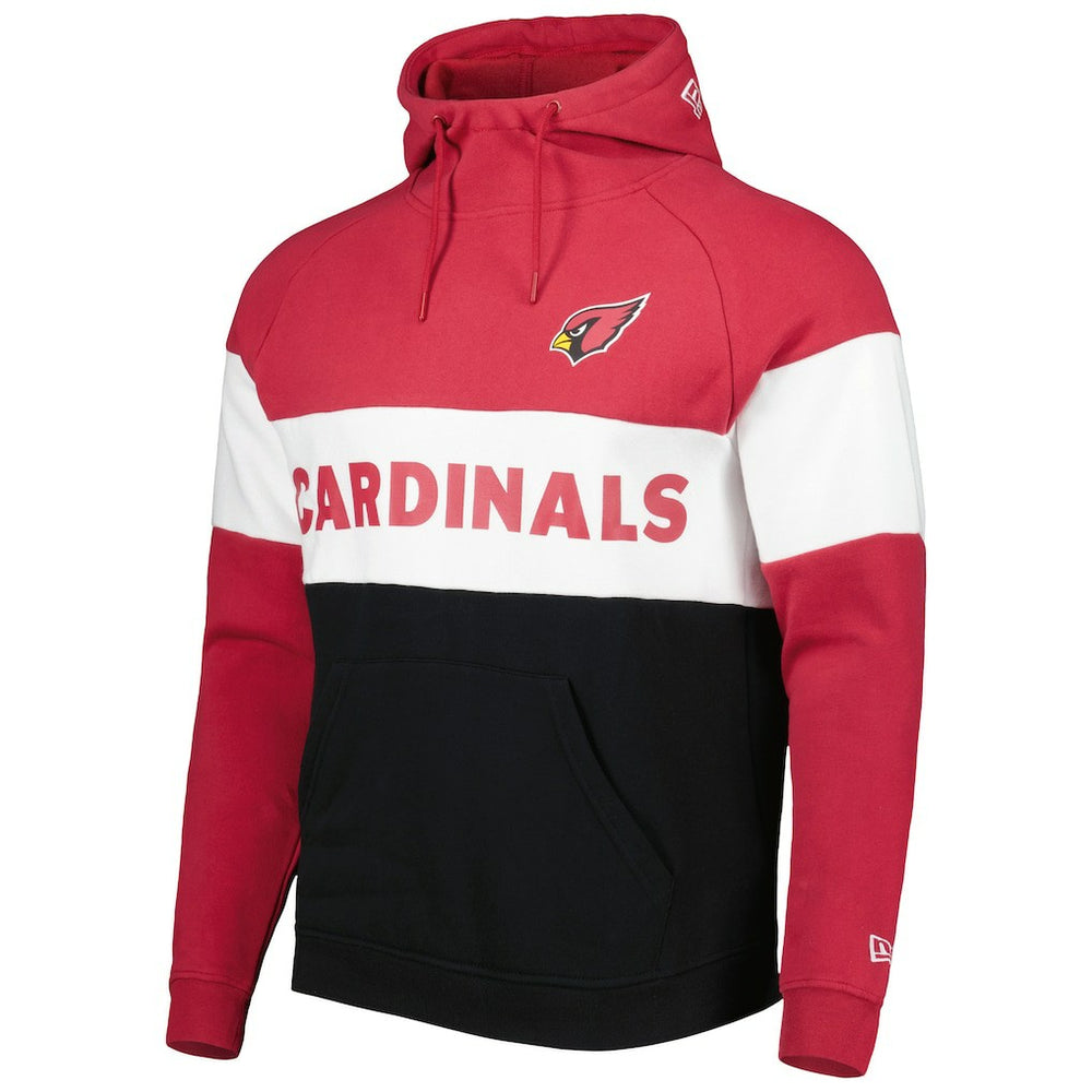 Arizona Cardinals New Era Colorblock Current Pullover Hoodie Black/Cardinal | NFL