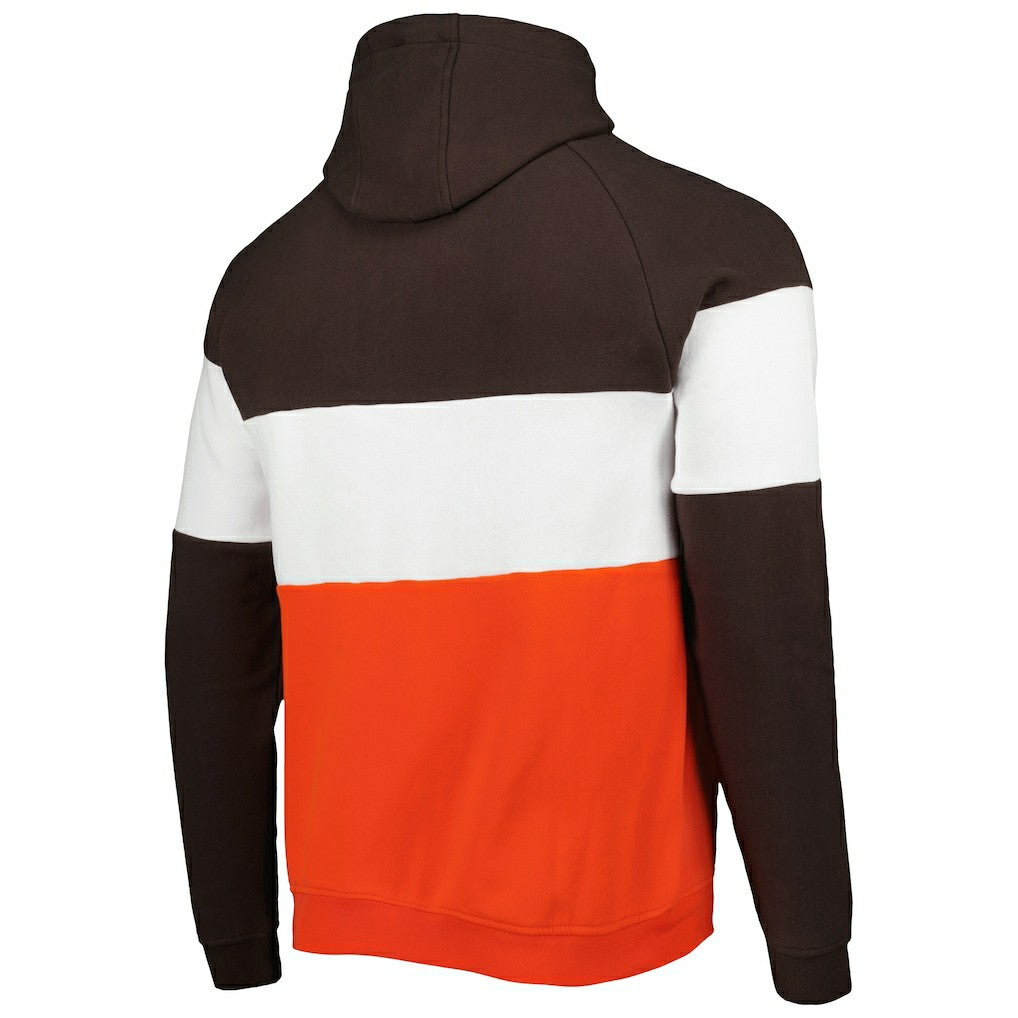 Cleveland Browns New Era Colorblock Current Pullover Hoodie Orange | NFL