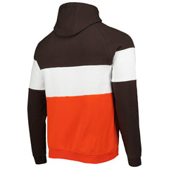 Cleveland Browns New Era Colorblock Current Pullover Hoodie Orange | NFL