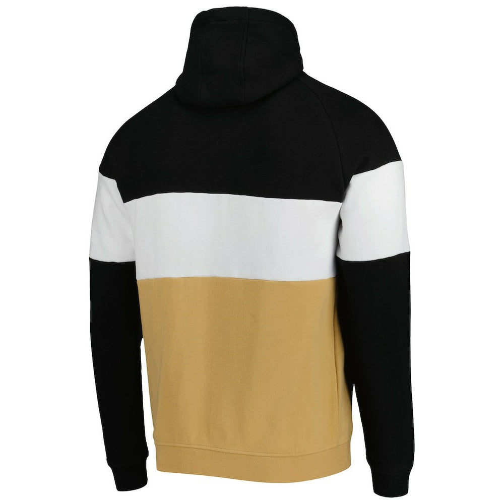 New Orleans Saints New Era Colorblock Current Pullover Hoodie Gold/Black | NFL