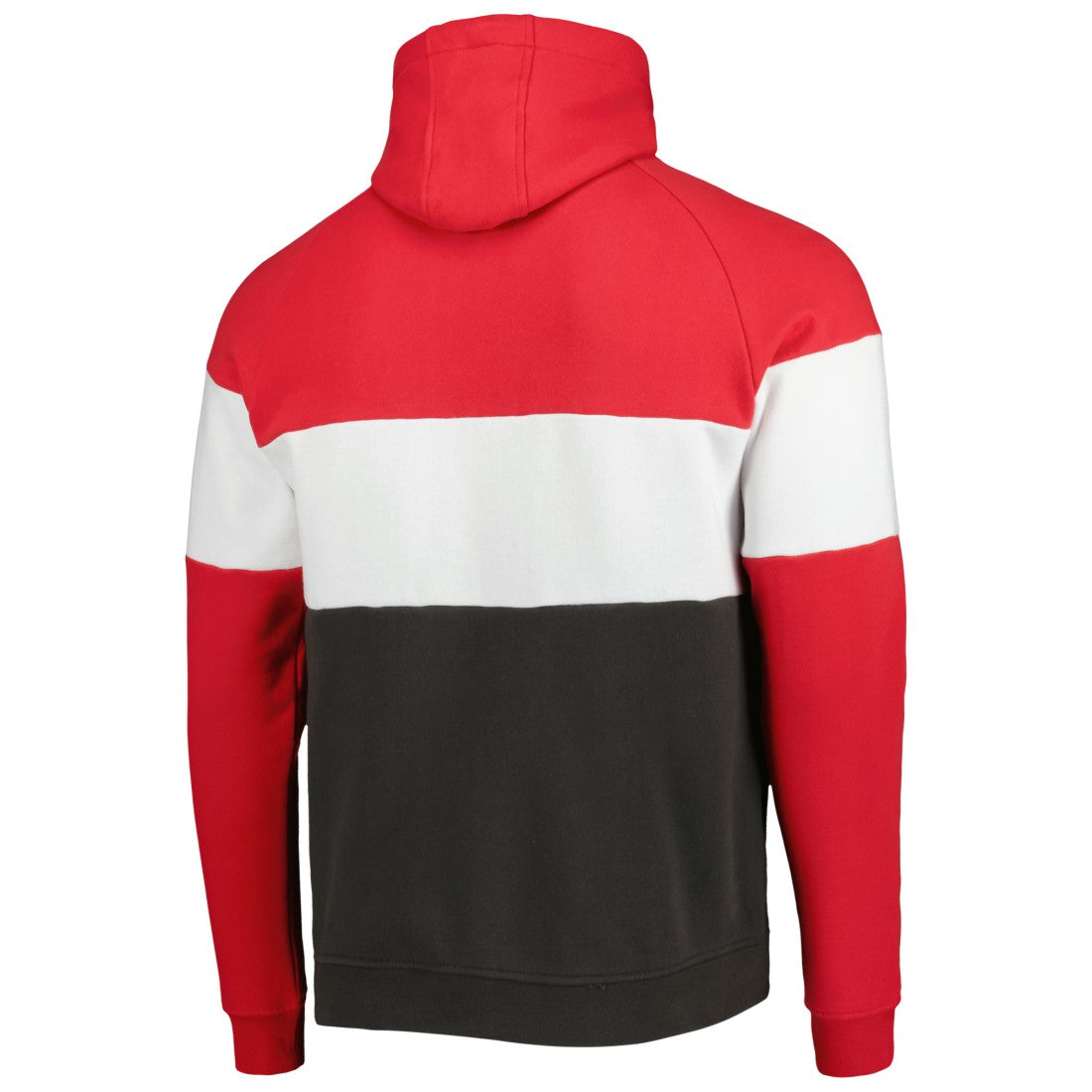 Tampa Bay Buccaneers New Era Colorblock Current Pullover Hoodie Heather Charcoal/Red | NFL