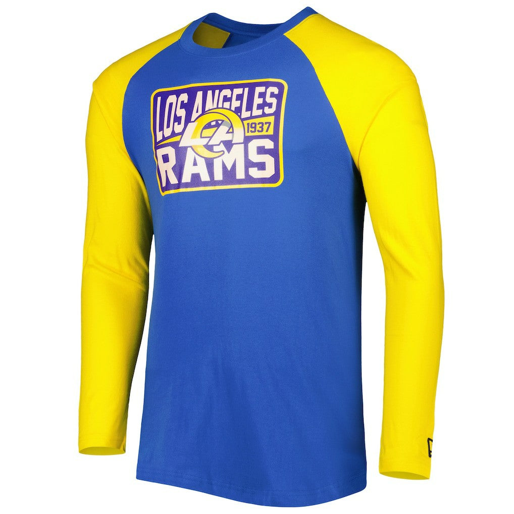 Los Angeles Rams New Era Current Raglan Long Sleeve T-Shirt Royal | NFL