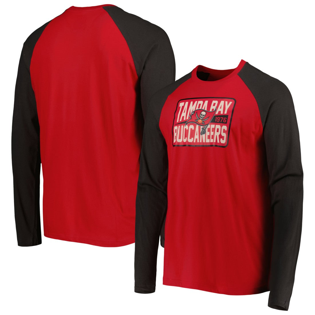 Tampa Bay Buccaneers New Era Current Raglan Long Sleeve T-Shirt Red | NFL