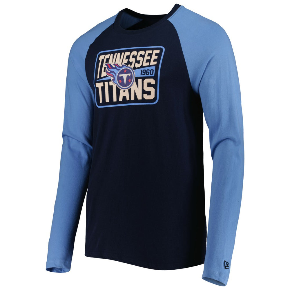 Tennessee Titans New Era Current Raglan Long Sleeve T-Shirt Navy | NFL
