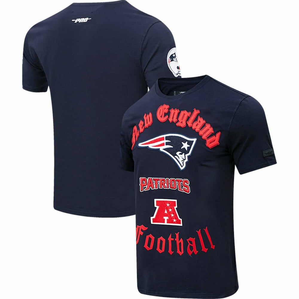 New England Patriots Pro Standard Old English T-Shirt Navy | NFL
