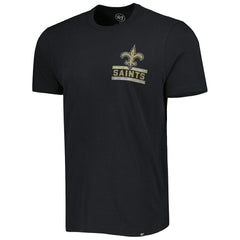 New Orleans Saints '47 Open Field Franklin T-Shirt Black | 47 brand