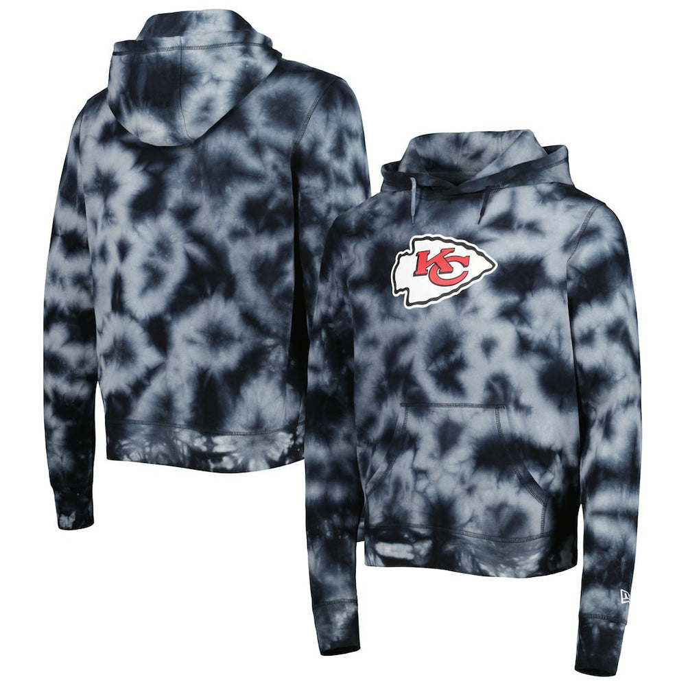 Kansas City Chiefs New Era Team Tie-Dye Pullover Hoodie Black | NFL