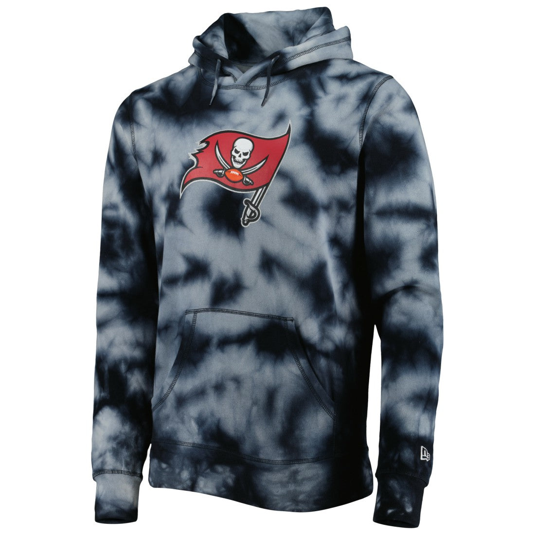 Tampa Bay Buccaneers New Era Team Tie-Dye Pullover Hoodie Black | NFL