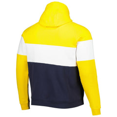Los Angeles Rams New Era Colorblock Throwback Pullover Hoodie Navy/Gold | NFL
