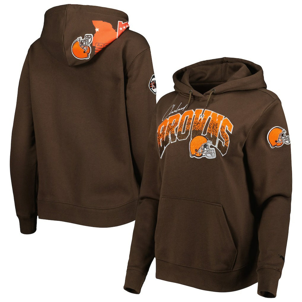 Cleveland Browns Pro Standard Women's Local Patch Pullover Hoodie Brown | NFL