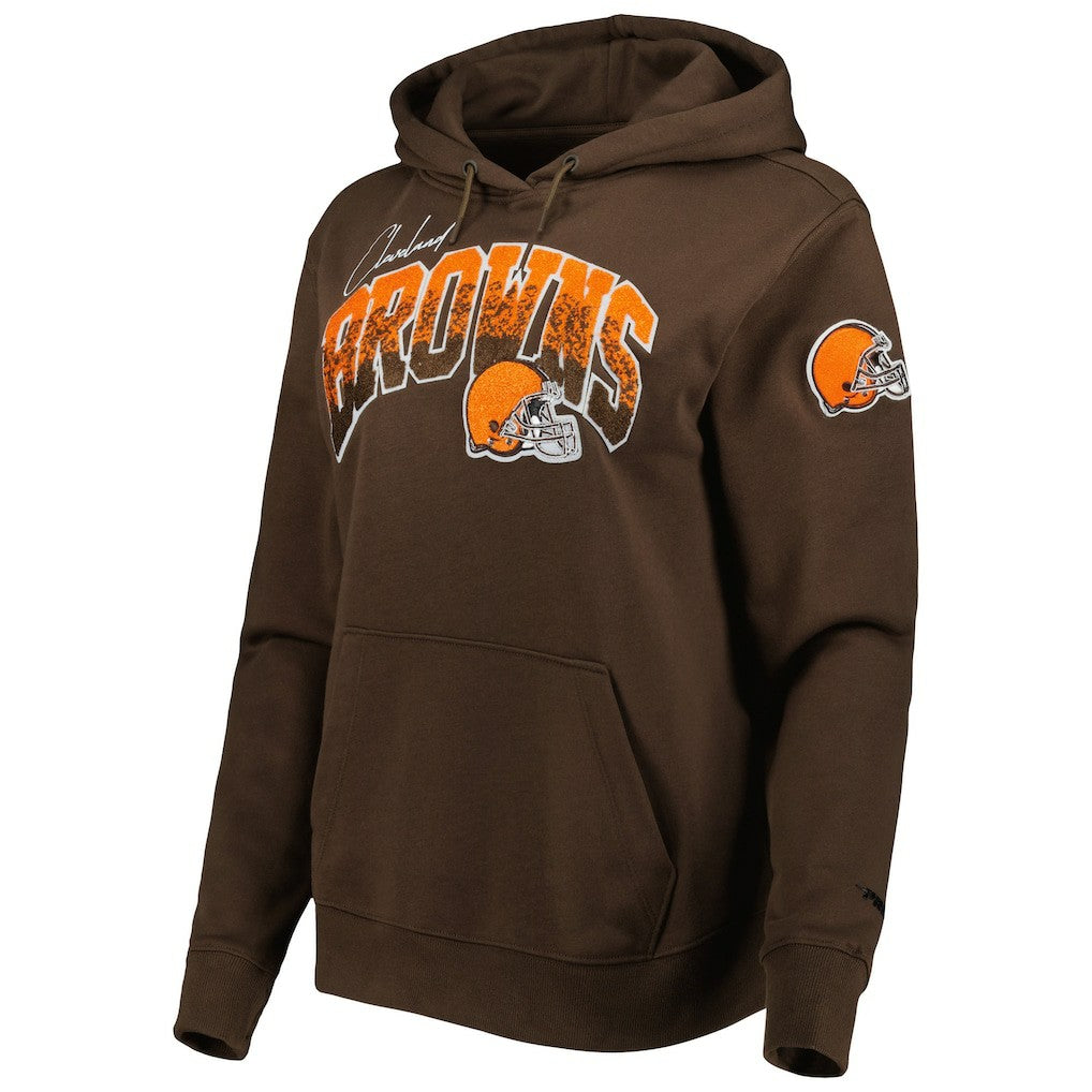 Cleveland Browns Pro Standard Women's Local Patch Pullover Hoodie Brown | NFL