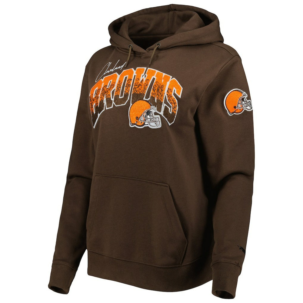 Cleveland Browns Pro Standard Women's Local Patch Pullover Hoodie Brown | NFL