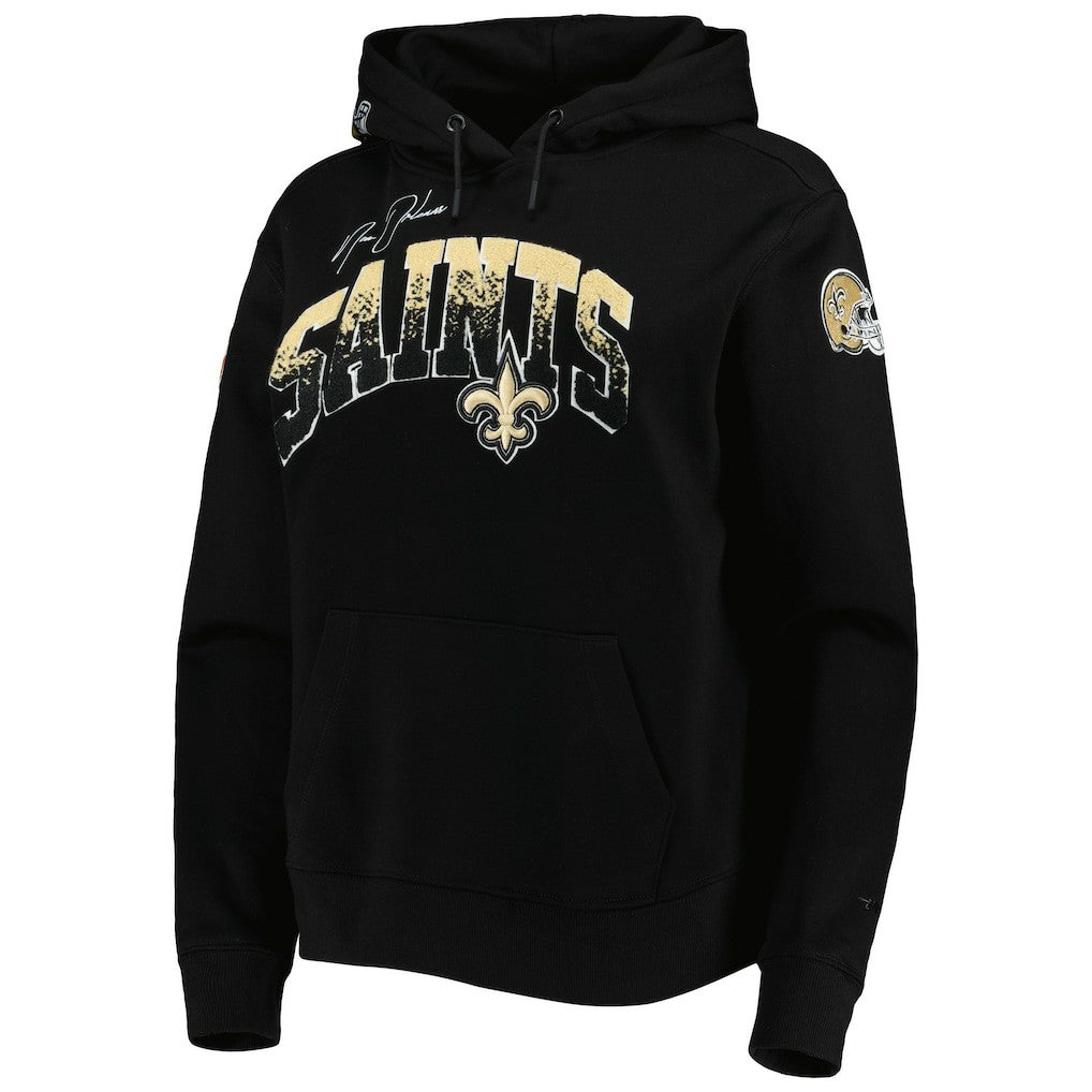 New Orleans Saints Pro Standard Women's Local Patch Pullover Hoodie Black | NFL