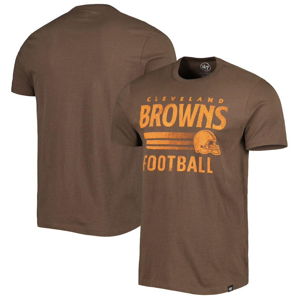 Cleveland Browns '47 Wordmark Rider Franklin T-Shirt Brown | 47 brand