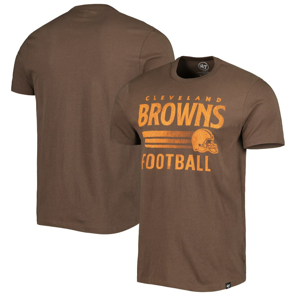 Cleveland Browns '47 Wordmark Rider Franklin T-Shirt Brown | 47 brand