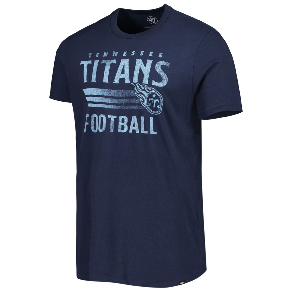 Tennessee Titans '47 Wordmark Rider Franklin T-Shirt Navy | 47 brand