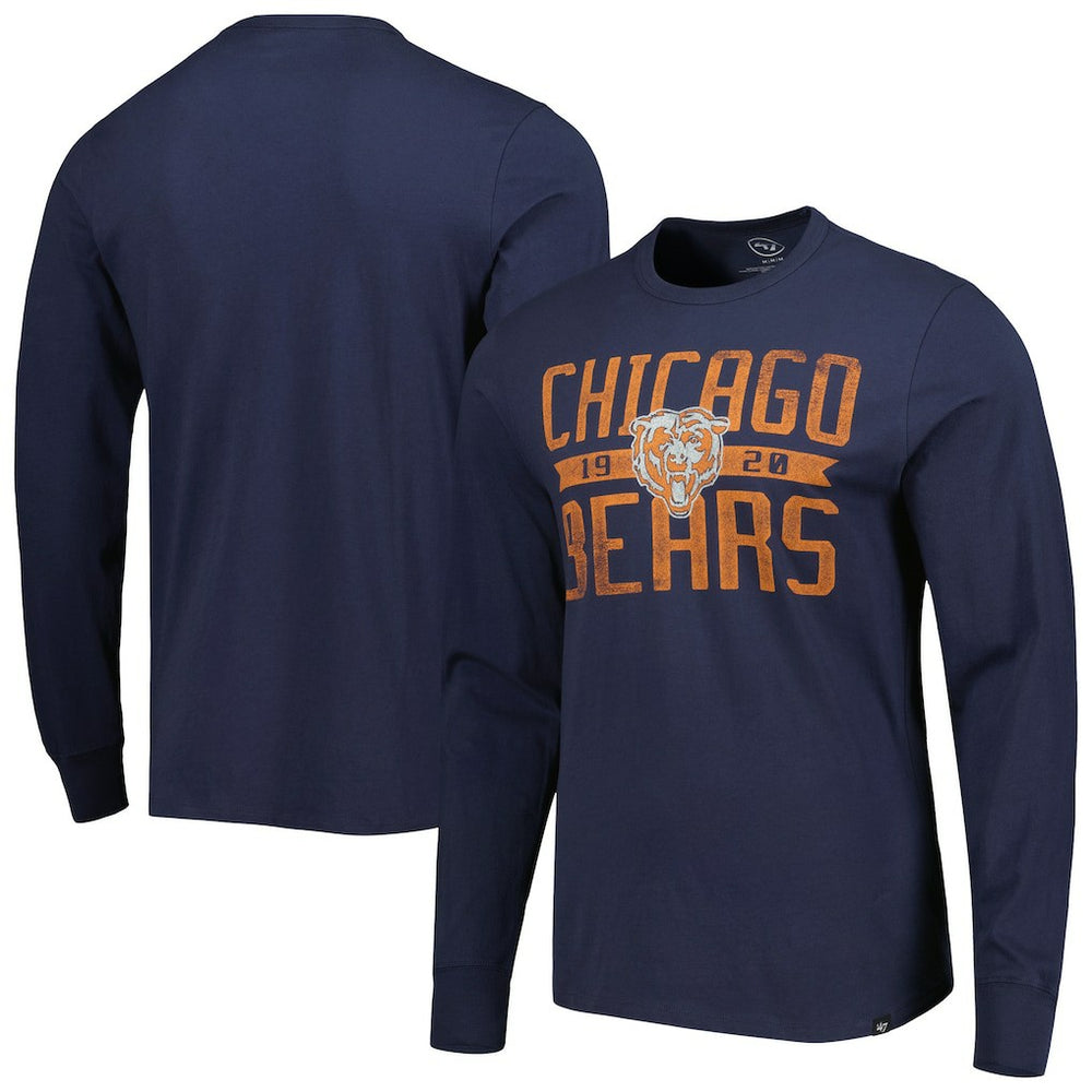Chicago Bears '47 Brand Wide Out Franklin Long Sleeve T-Shirt Navy | 47 brand