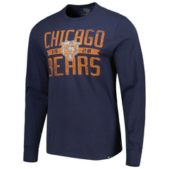 Chicago Bears '47 Brand Wide Out Franklin Long Sleeve T-Shirt Navy | 47 brand