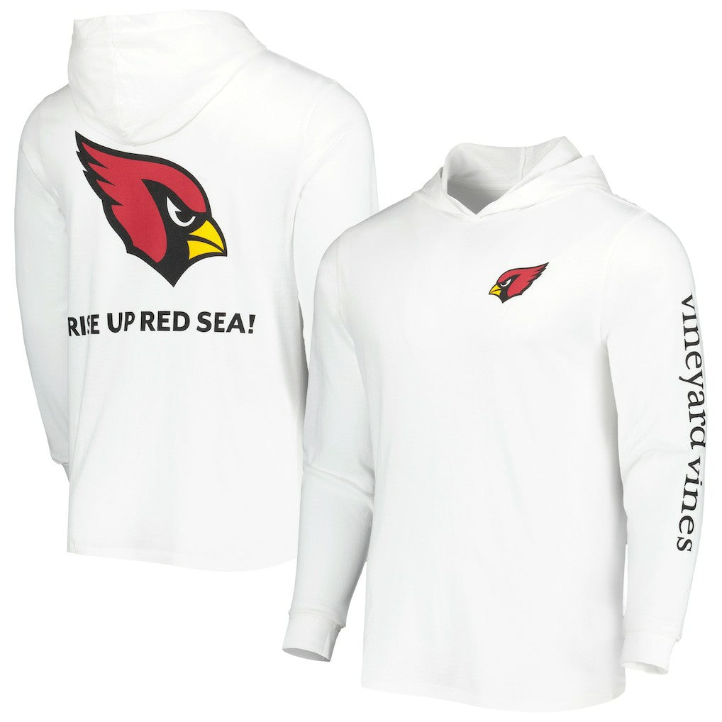 Arizona Cardinals Vineyard Vines Local Long Sleeve Hoodie T-Shirt White | NFL