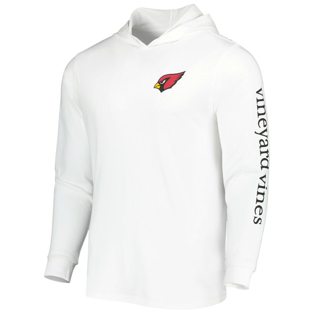 Arizona Cardinals Vineyard Vines Local Long Sleeve Hoodie T-Shirt White | NFL