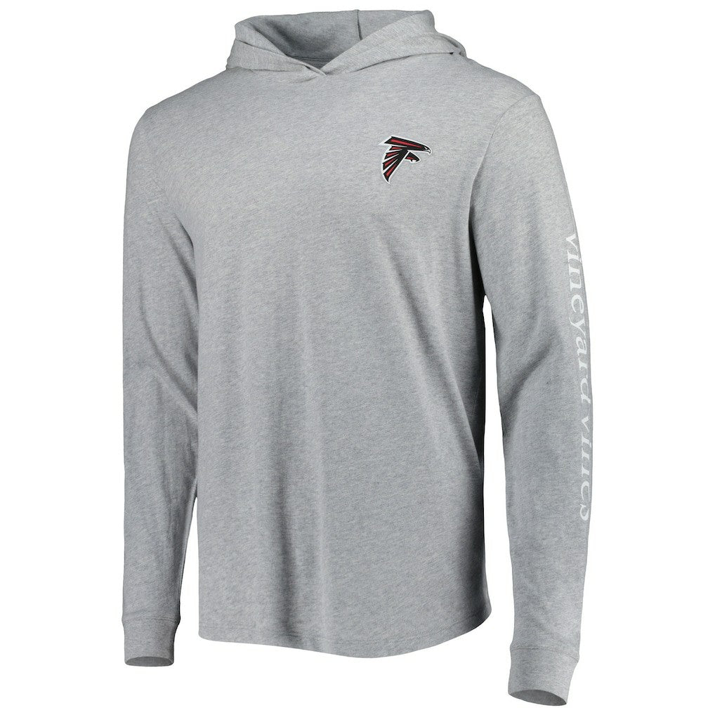 Atlanta Falcons Vineyard Vines Local Long Sleeve Hoodie T-Shirt Heathered Gray | NFL