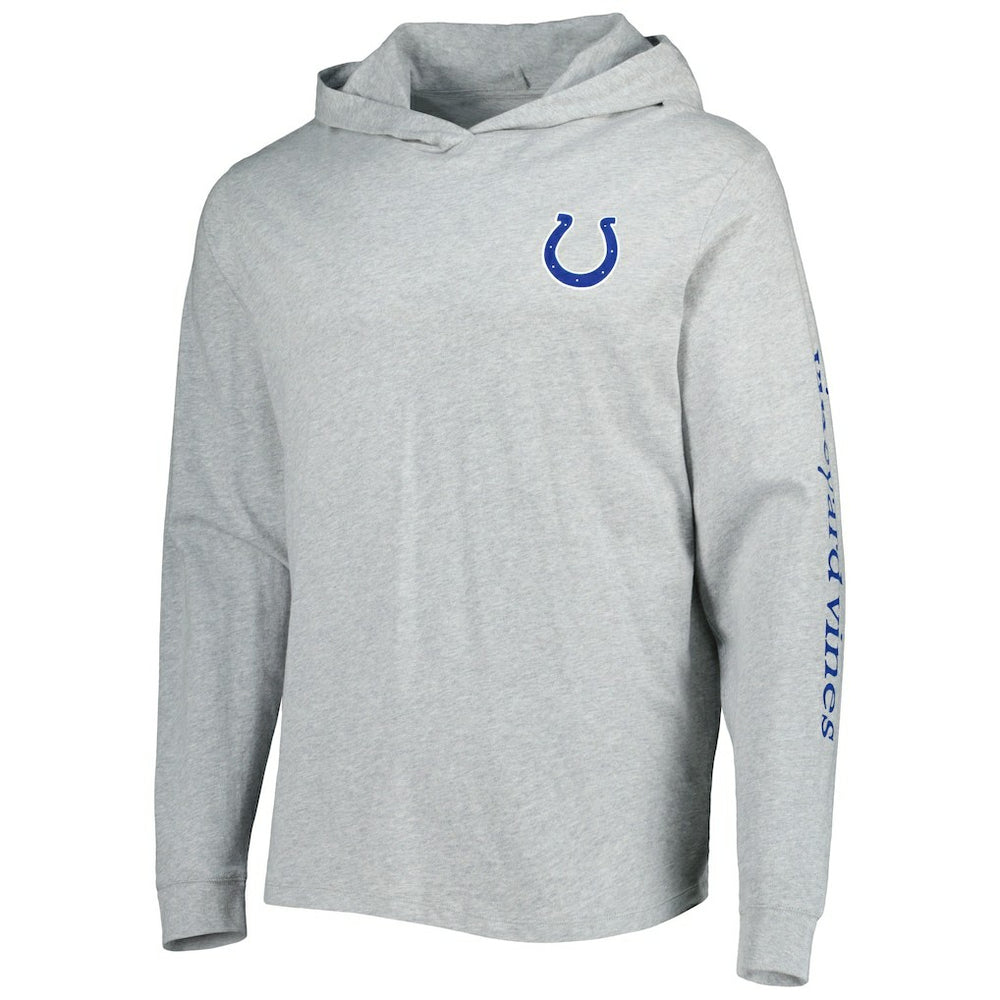 Indianapolis Colts Vineyard Vines Local Long Sleeve Hoodie T-Shirt Heathered Gray | NFL