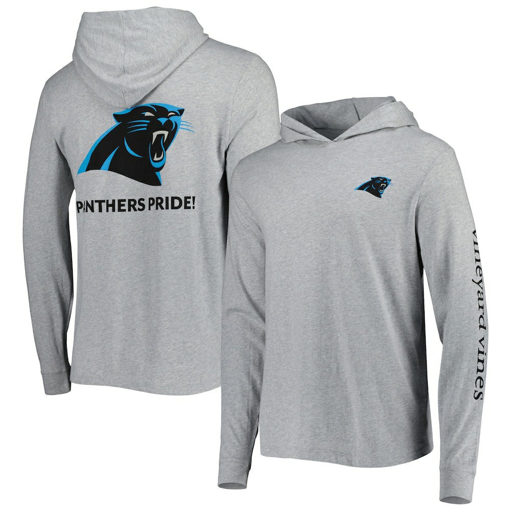Carolina Panthers Vineyard Vines Local Long Sleeve Hoodie T-Shirt Heathered Gray | NFL