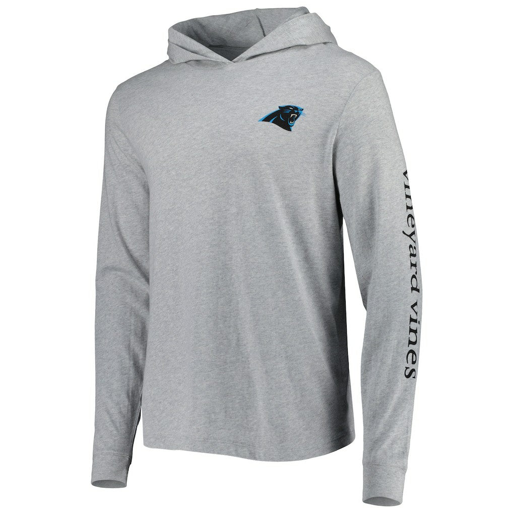 Carolina Panthers Vineyard Vines Local Long Sleeve Hoodie T-Shirt Heathered Gray | NFL